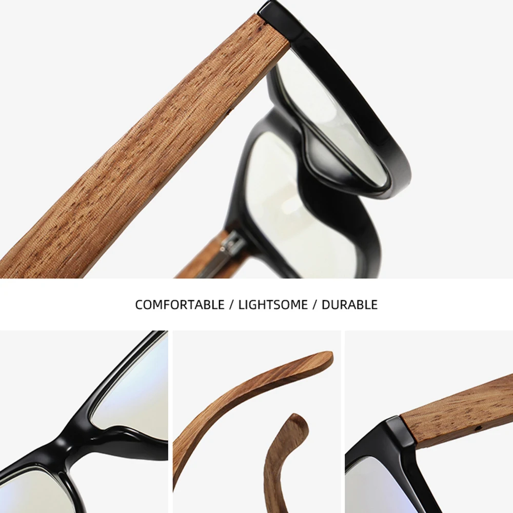 GM-Retro anti-blue reading glasses, fashionable future, bamboo and wood reading glasses for men and women,reading glasses