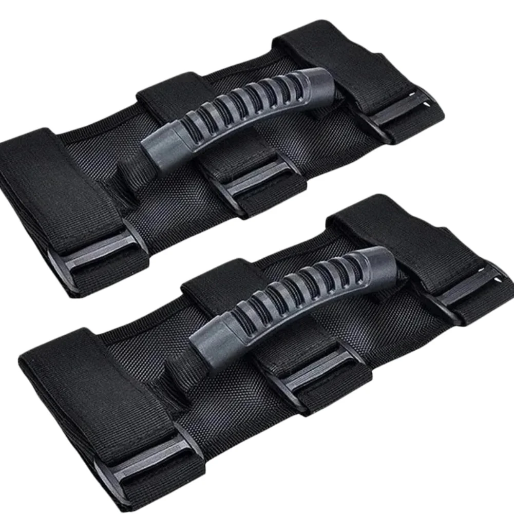 2PCS Side Grab Handle For Jeep For Wrangler Roll Bar Easy Install Nylon Strap With Metal Buckle For YJ TJ LJ For JK For JL Gear