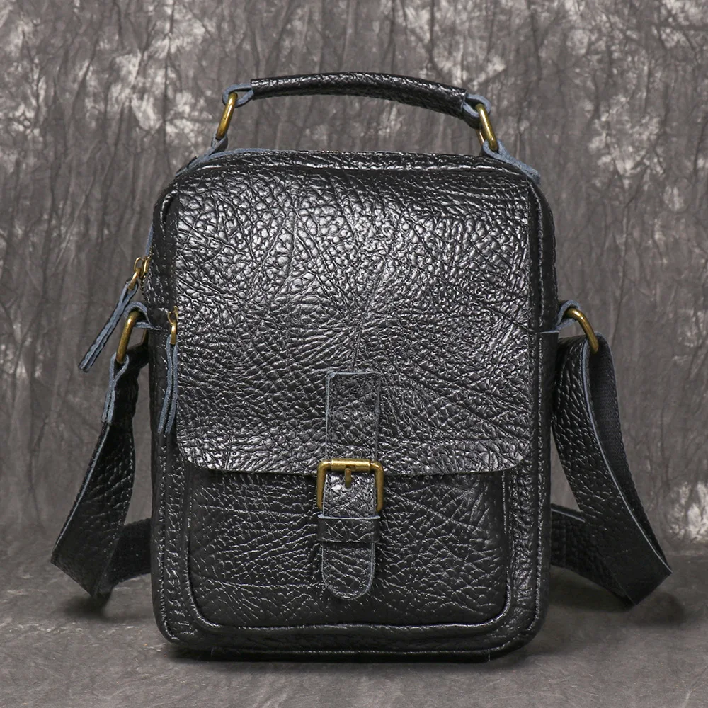 

Мужской портфель из натуральной кожи на одно плечо с верхним слоем из воловьей кожи, модная и универсальная сумка через плечо, сумка-чехол