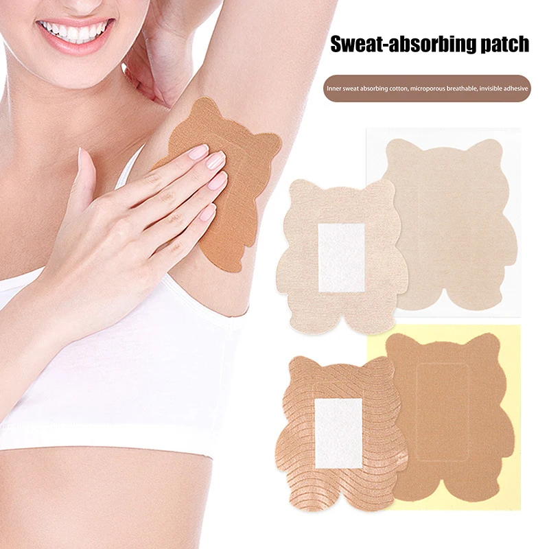 

5/10Pcs Bear Armpit Sweat Pads Cotton Wick Disposable Underarm Sweat-absorbing Stickers Breathable Invisible Sweatproof