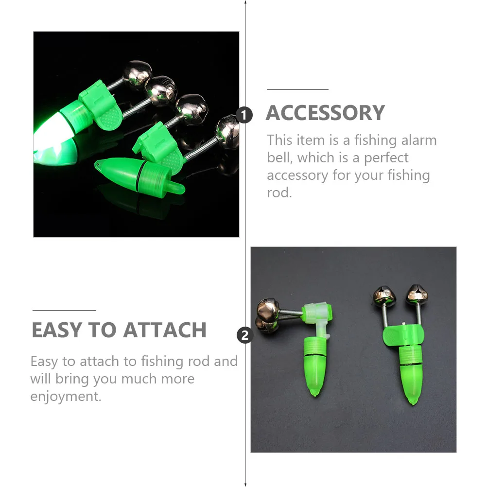 

30pcs Fishing Bells Dual Alert Alarming Fishing Dual Alert Bells Accessories Kids Beginner ABS Alloy Fish Bite Indicator
