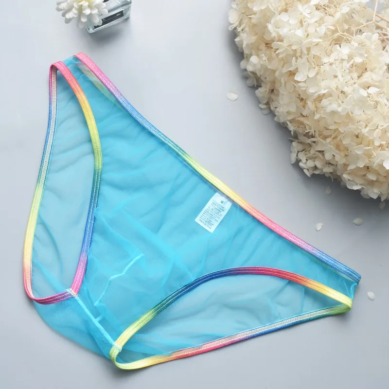 

Men's Transparent Mesh Briefs Underwear See Through Sissy Panties Ultra-thin Sexy Underpants Slips Exotic Wear Lingerie