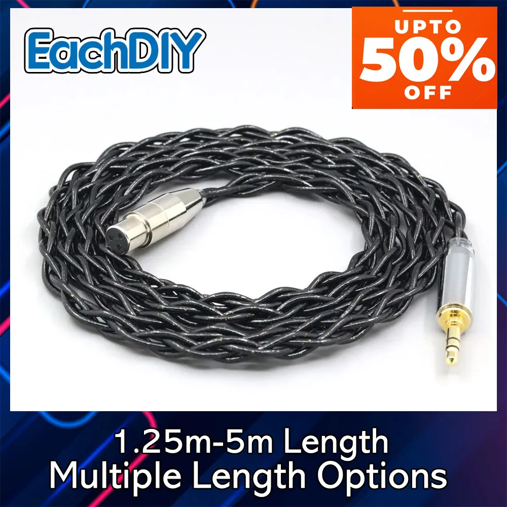 99 % reines Silber, Palladium-Graphen, schwimmendes Gold-Kopfhörerkabel für Pioneer HDJ-2000 HDJ-2000MK2 ADL H118 ADL H128 Reloop 8346