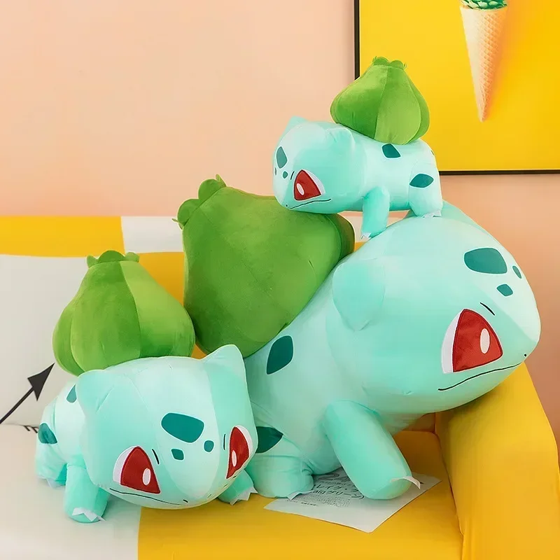 95CM Super Big Pokémon Bulbasaur Kawaii Plushies dibujos animados Plushies refuerzo cómoda muñeca suave decorar niños regalo de vacaciones