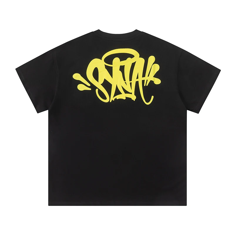 High Quality Syna American Style Hip Hop Letter Printed Short Sleeve Casual Round Neck T-Shirt Trendy Brand Women Tshirt Tops