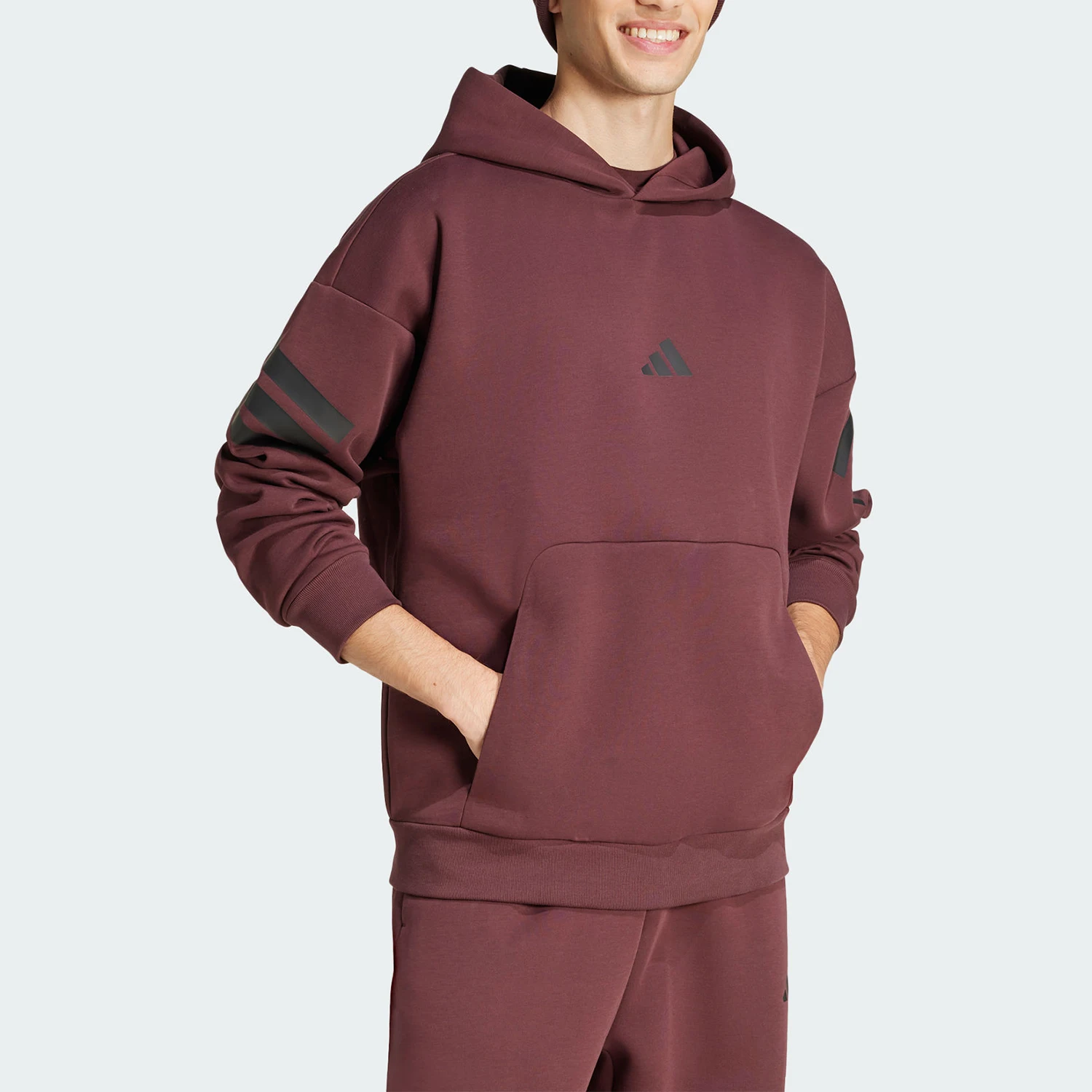 أديداس 2025 ربيع الرجال الحرارية متماسكة الرياضة مقنعين البلوز JD4857