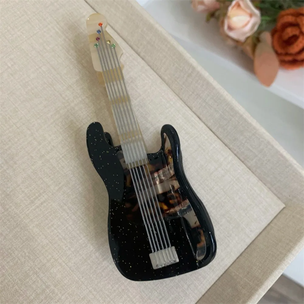 

Creative Acetic Acid Acetate Guitar Hair Claw Piano Video Tape Music Hair Clip Headdress Sax Big Shark Clip Girl