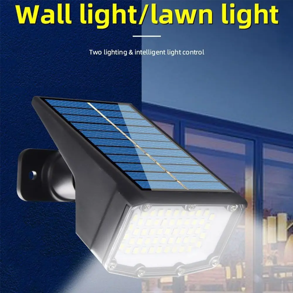Solar Powered Solar Panel Lights Adjustable Waterproof Solar Flood Wall Lamp 50/53 LED Lamp Floor Plug Landscape Spotlights