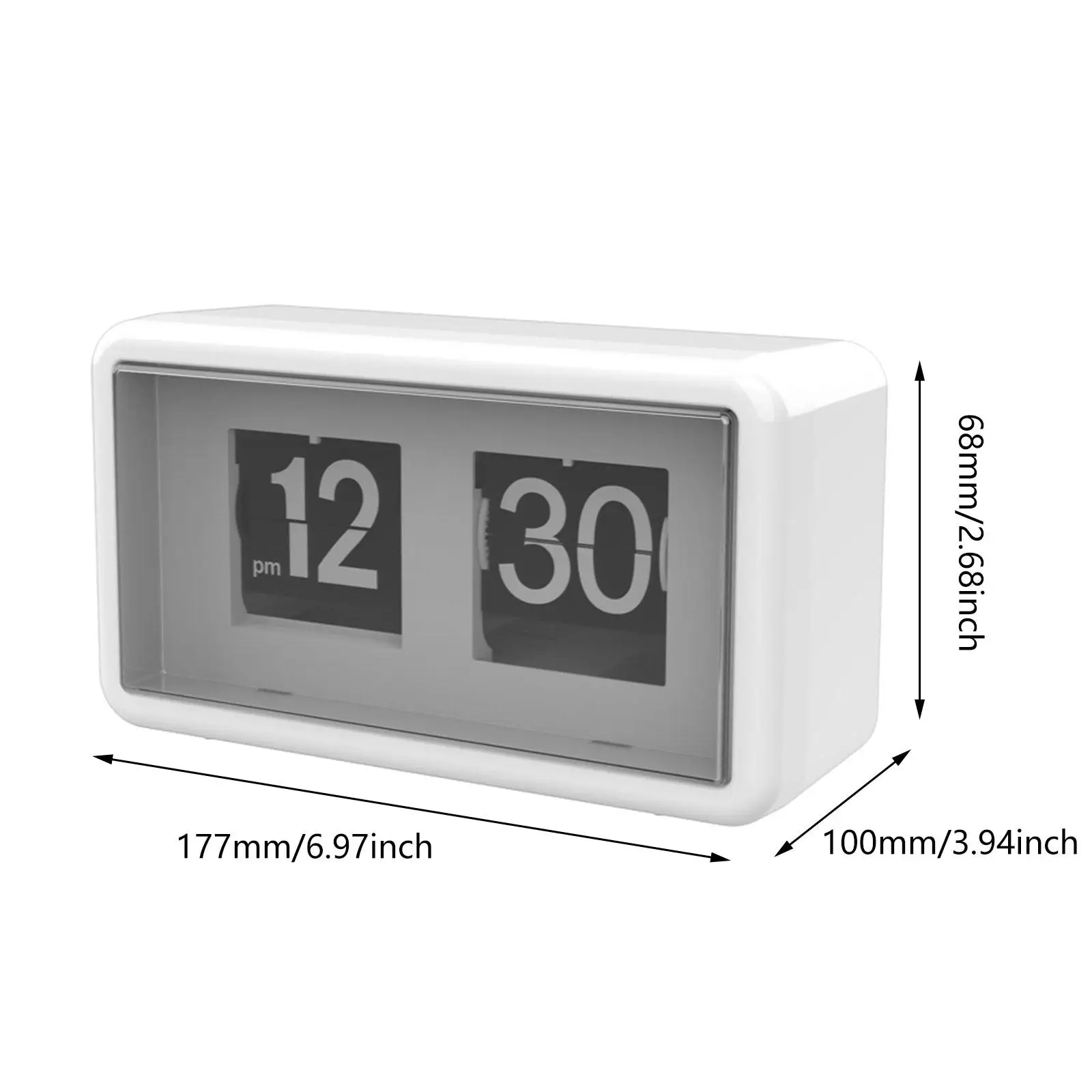 Auto Flip Clock Large Display Mute Flip Down Clock Table Clock,Flip Desk Clock for Dorm, School ,Dining Table, Hotel, Bedroom