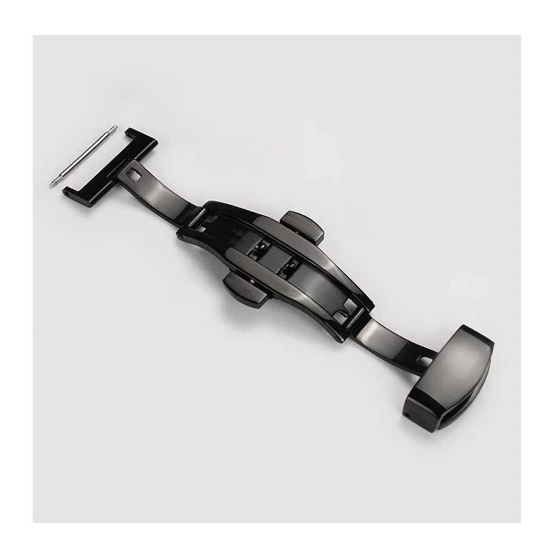 Watch Accessories Stainless Steel Butterfly Buckle Watch Belt Buckle Strap Double Press Automatic Elastic Stainless Steel Buckle