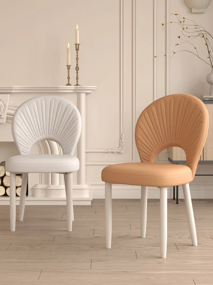 Household dining chair modern simple luxury advanced cream wind makeup chair new leisure armchair Dining Room Furniture