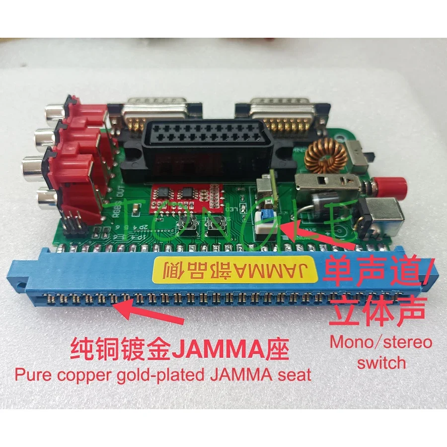 New High Power DC 12V CBOX JAMMA to DB15 Gamepad Converter SCART RGBS for Arcade Game SuperGun CPS1/2/3 SNK IGS Pandora