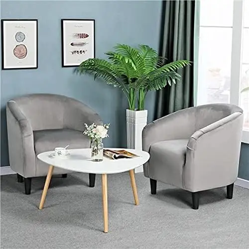 Silla decorativa de terciopelo, cómoda y moderna silla club de terciopelo con reposabrazos y patas resistentes para estudio de sala de estar/dormitorio, S