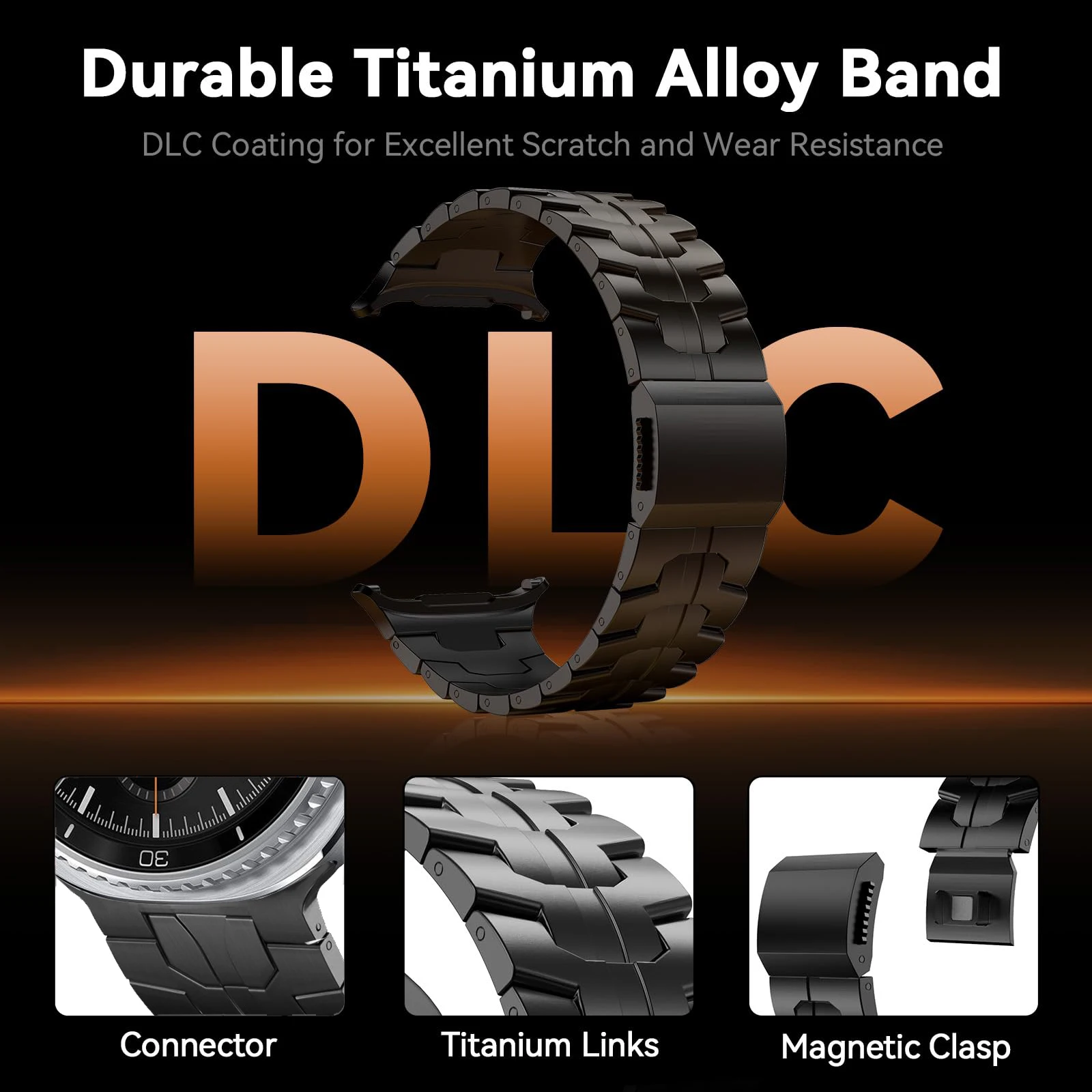 Stainless Steel Strap for Samsung Galaxy Watch8 40mm 44mm 8Classic 46mm Titanium Band Bracelet for Galaxy Watch Ultra (2025)47mm