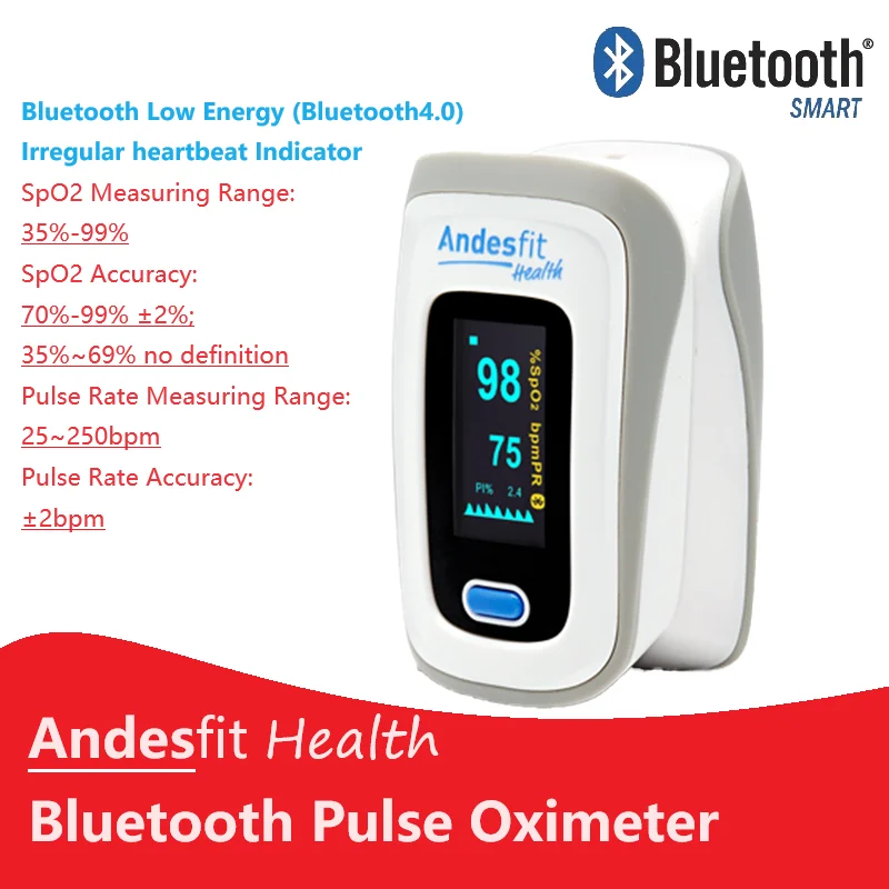 Digital Oximeter of Fingers with Bluetooth Pulse Oximeter Finger Adult Rechaegeable Medical