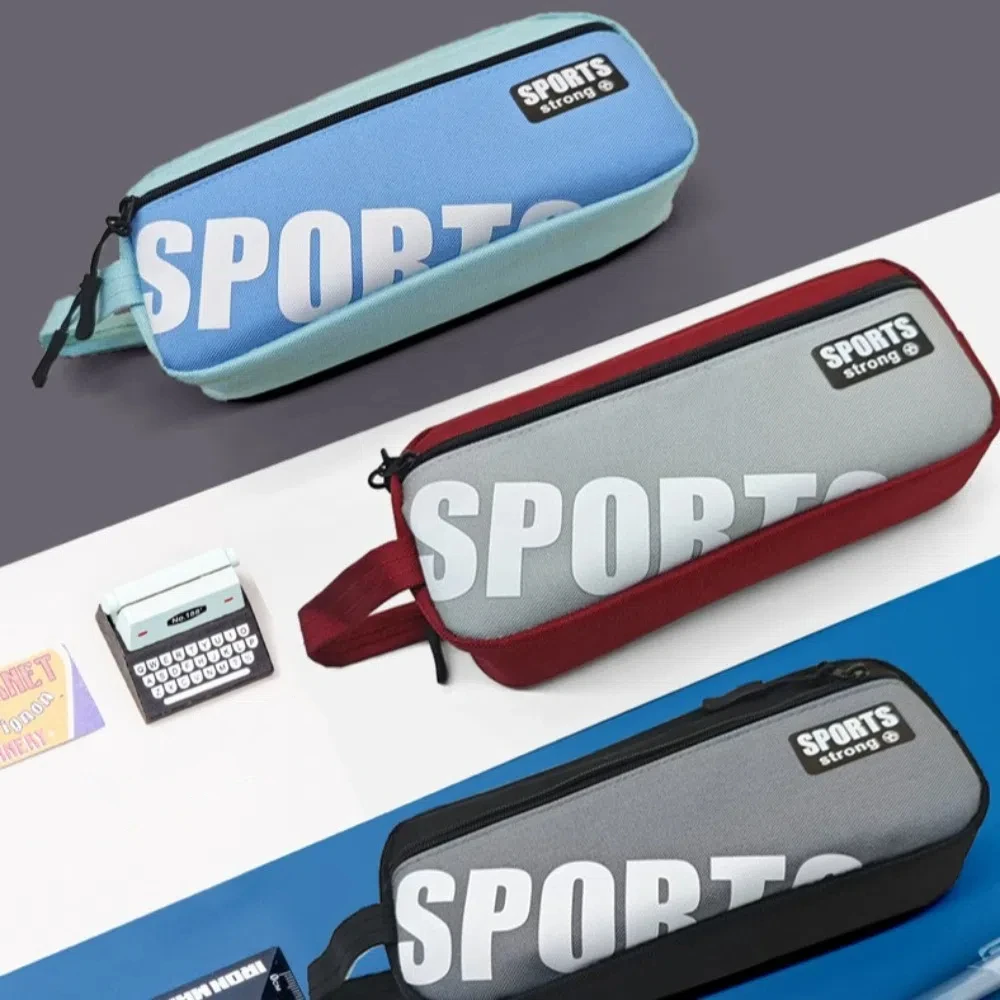 أزياء قماش حقيبة أدوات مكتبية الطلاب سعة كبيرة مقلمة اللوازم المدرسية رسالة القلم الحقيبة للجنسين