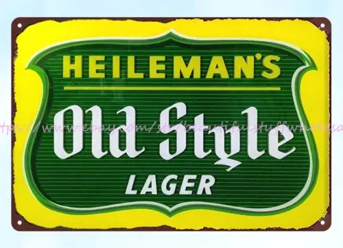 wall decor HEILEMANS OLD STYLE LAGER BEER liquor drink club bar metal tin sign