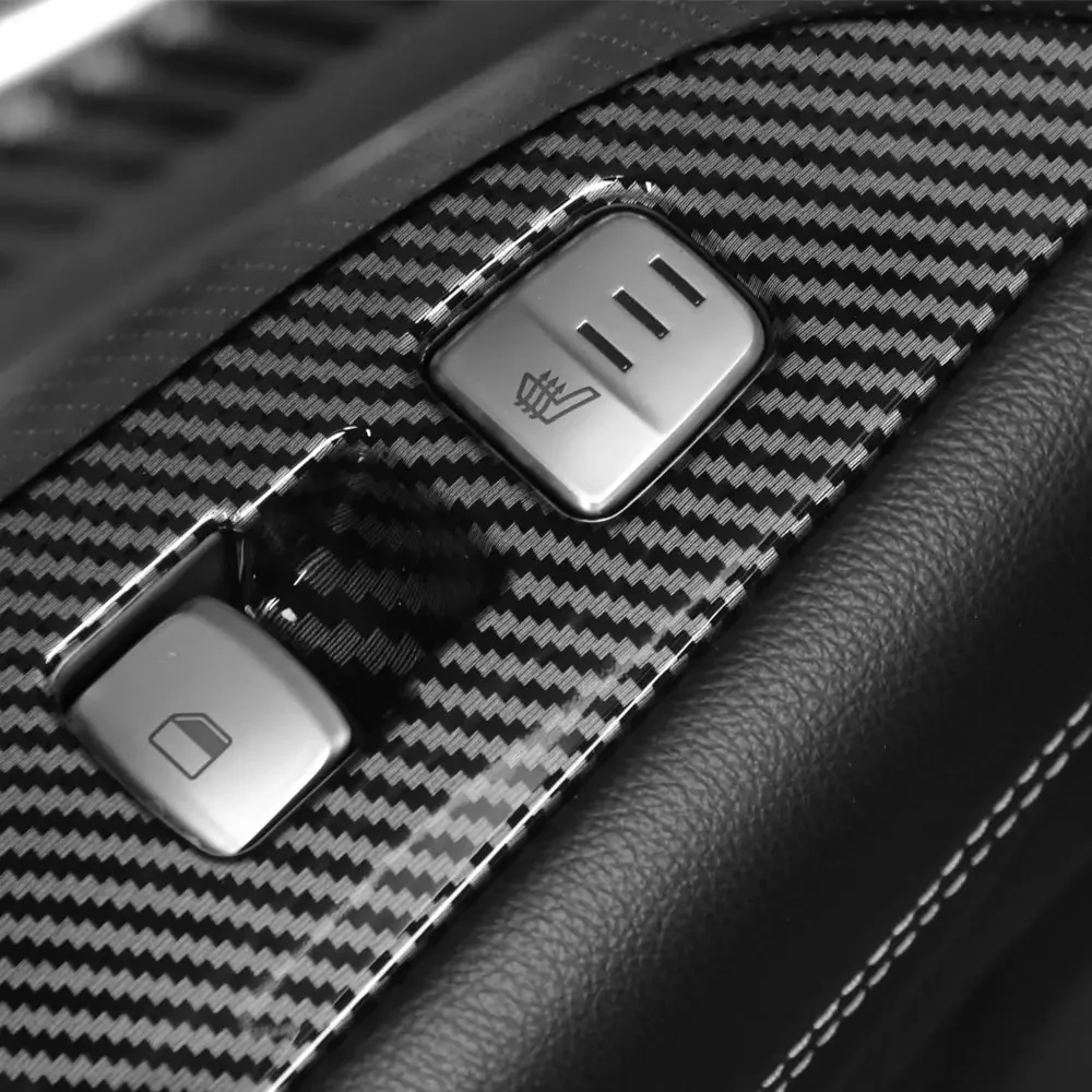 Fit For Genesis G70 2019-2026 5Pcs LHD Window Button Control Panel Trim Cover Protection Frame Car Interior Styling Accessories