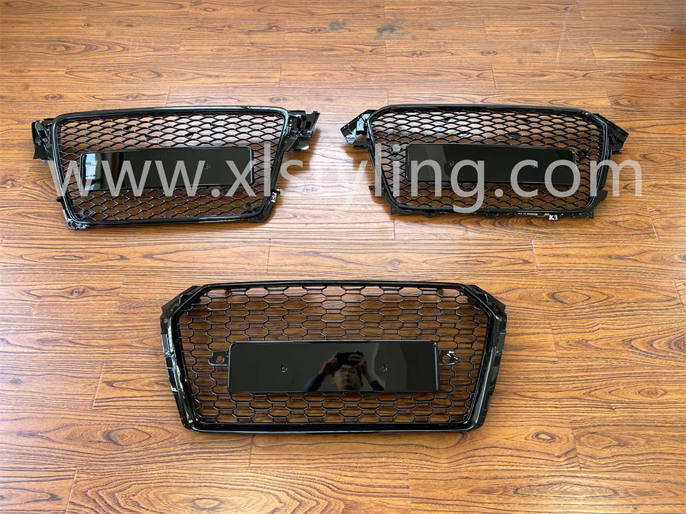 XLstyling Car Auto A4 B8 2008-2012 B8.5 2013-2015 B9 17-19 RS4 style honeycomb front grille For for au di A4 grill