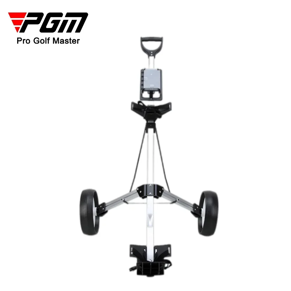 Pgm Golf Bag Cart Aluminium Alloy Two Wheels Barrow Foldable Handcart Trolley Outdoor Golf Course Training Accessories QC002