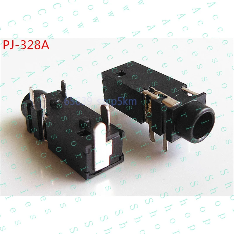 PP+ 10Pcs 3.5mm Female Audio Connector 5 Pin DIP Stereo Headphone Jack PJ-328A