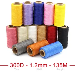 1.2MM 300D Waxed Thread Polyester Twine Cord Macrame Braided Bracelet Making Beading String Trim Cord for DIY Jewelry Necklace