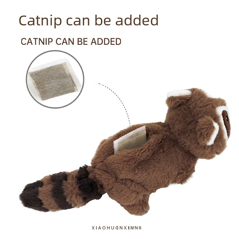 Cross-border new cat electric toy raccoon molar bite-resistant funny cat stick cat cat self-Hi relieving stuffy pet supplies T T