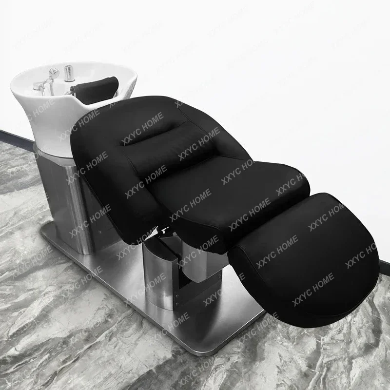 A   High-End Electric Simple Shampoo Chair Beauty and Hairdressing Electric for Hair Salon Automatic Head Therapy Bed