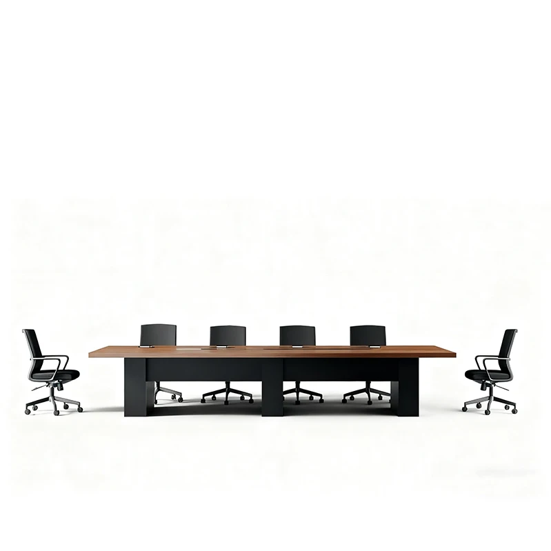 

# Solid Wood Durable Luxury Commercial Office Furniture, Square Boardroom 8-10 Person Executive Wood Material Conference Table