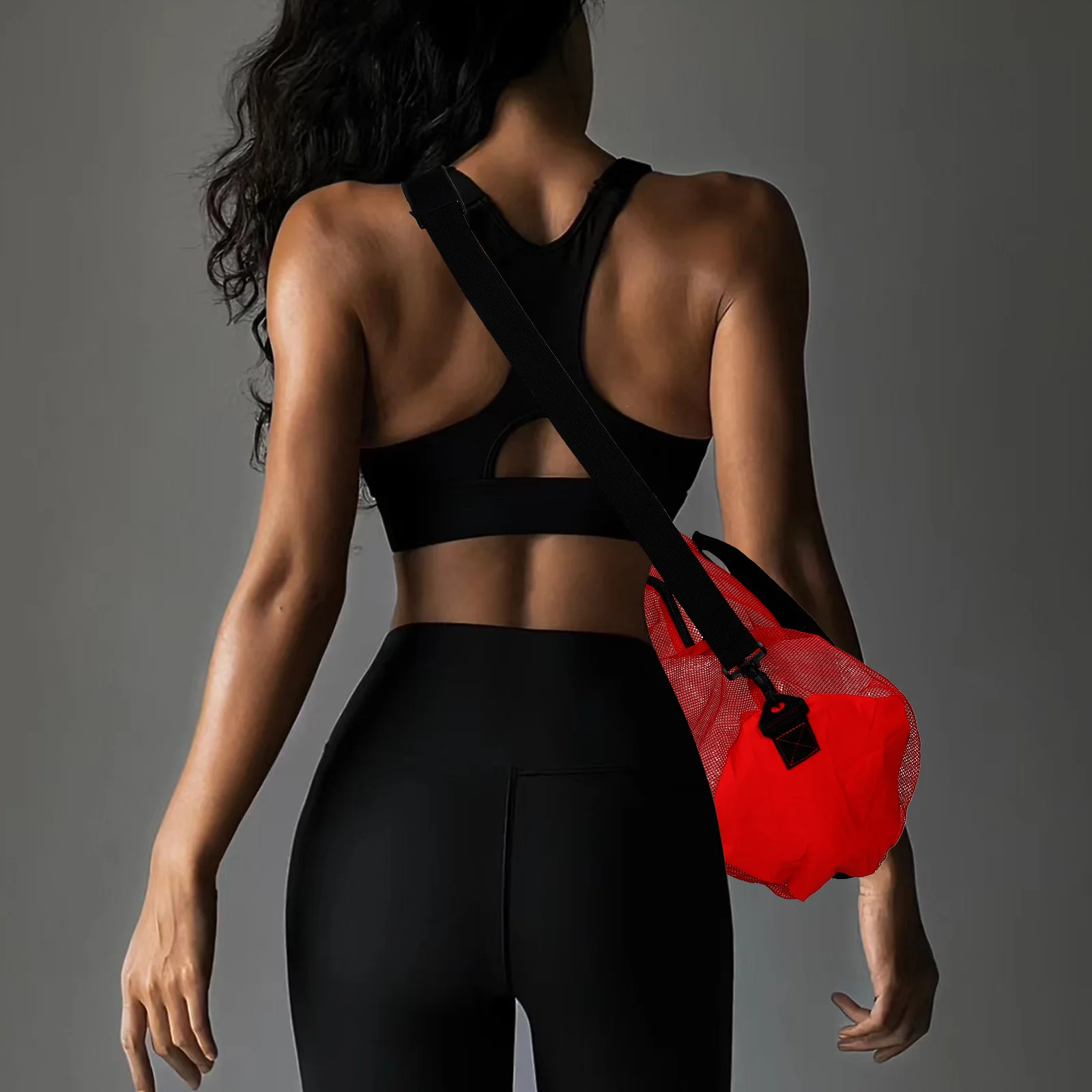 

Spacious Mesh Beach Tote Bag for Travel Pool Sandals Towels Toiletries Large Capacity Lightweight Handheld Bag for Outdoor