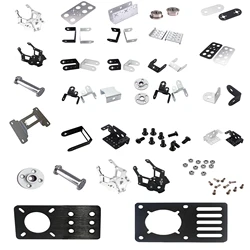 Black Multi Dof Robot Parts Accessory M3/M4 Screw U Beam Servo Bracket For Robot Kit Standard Part Steering Bearing Bracket Kit