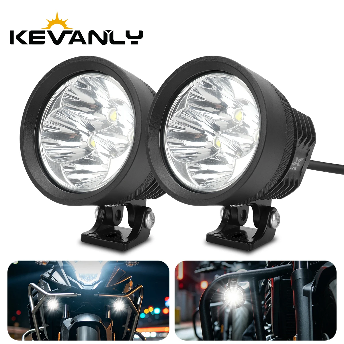 Universal L4X Moto LED Auxiliary Light 3570 Chip Off Road Motorcycle Fog Lamp 12-24V Driving Spotlight For Scooter Motocross