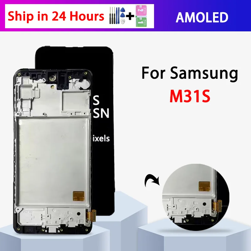 m31s-ディスプレイ修理パースサムスン-m31s-液晶-m317-m317f-m317f-ds-ディスプレイタッチスクリーンデジタイザアセンブリ