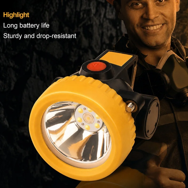 Rechargeable Head-mounted Miner Lamp headlight Light LED more than 12 hours miner's Caplamp with Charger for Mining Helmet