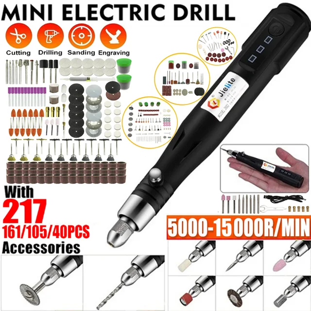 15000 obr./min ręczna USB Mini szlifierka elektryczna wiertarka grawerowanie pióro polerka z Dremel akcesoria do narzędzi obrotowych zestaw DIY