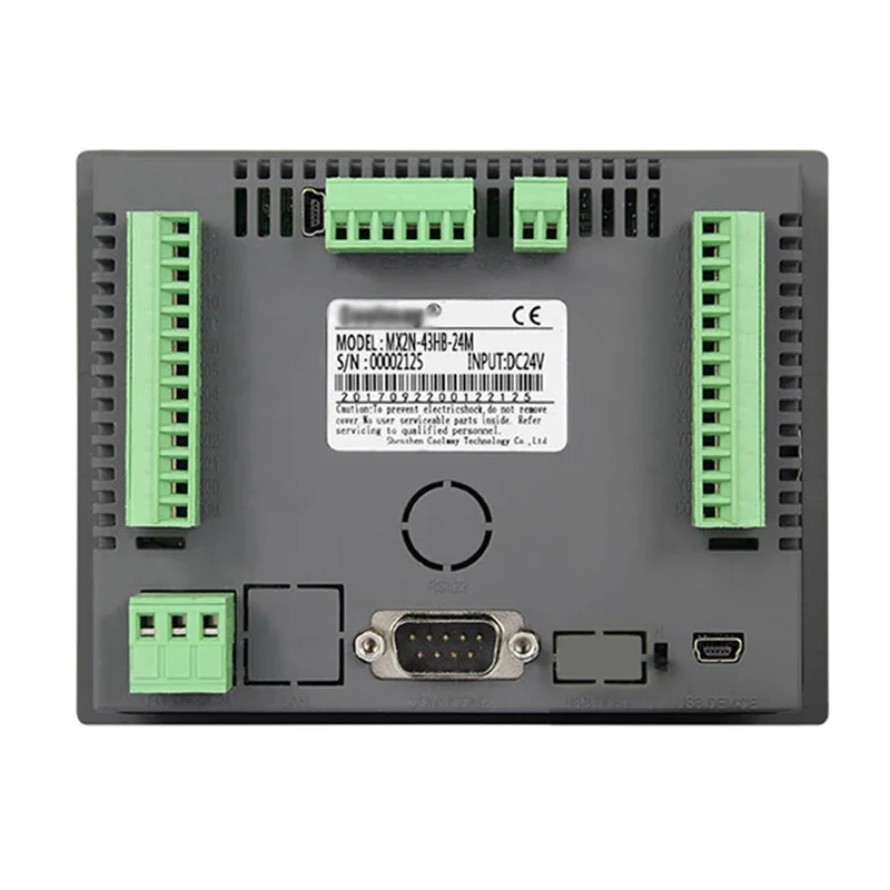 4.3 en effet MX2N-43HB-24M HMI PLC tout-en-un contrôleur intégré cite transistor numérique 12DI 12DO analogique 4AI 2A0 0-10V RS232 RS485