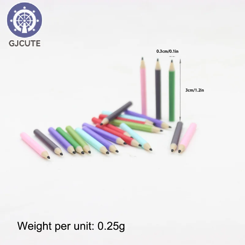 ドールハウス用おもちゃのミニチュアペンホルダーと色鉛筆セット。 1:12 スケールごっこ遊び人形家の装飾文具