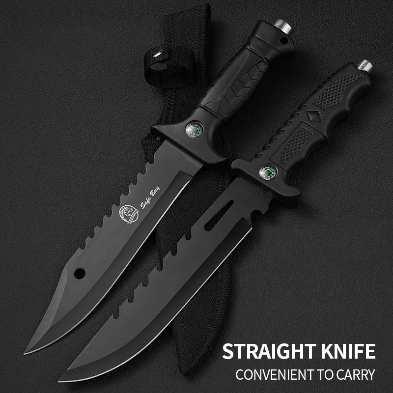 Outdoor High-Hardness Military Tactical Knife, EDC Fixed Blade, Self-Defense, Camping Multi-purpose Survival Knife