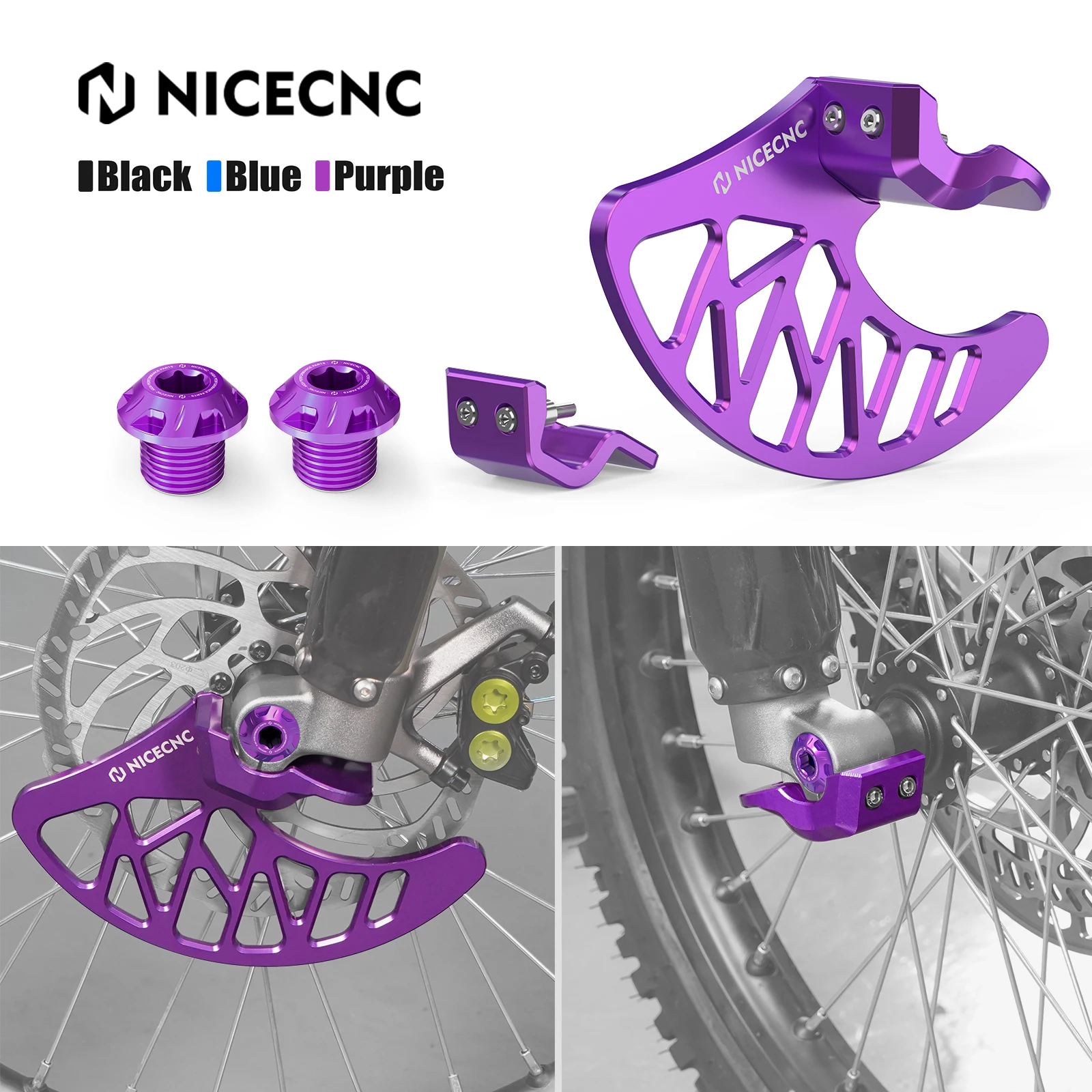 

For Surron light bee X S L1E Segway X160 X260 Sur-ron Dirt Bike Front Wheel Axle Bolt & Front Brake Disc Guard Fork Leg Guards