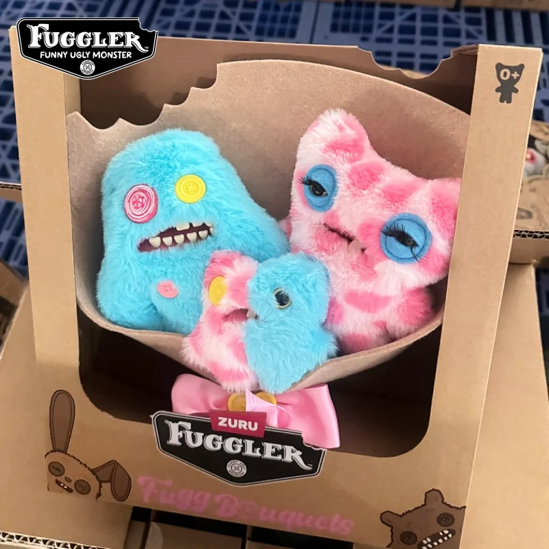 

FUGGLER Original New Arrival Ugly Cute Monster Bouquets Set Sweetheart Black Pineapple Cartoon Trendy Toy Ornaments Doll Gifts