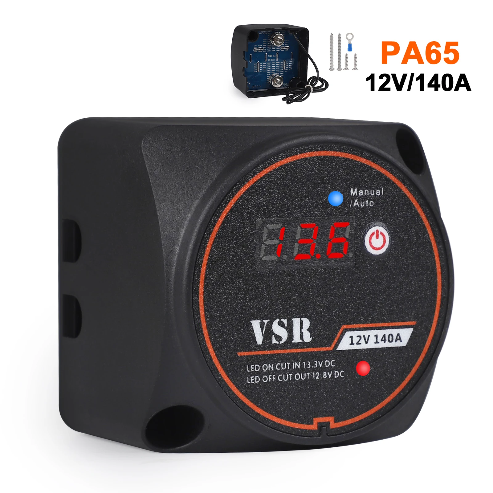 

Automatic Smart Dual Battery Isolator 12V 140A Voltage Sensitive Relay VSR Split Charge Digital Voltmeter For Camper Car RV ATV