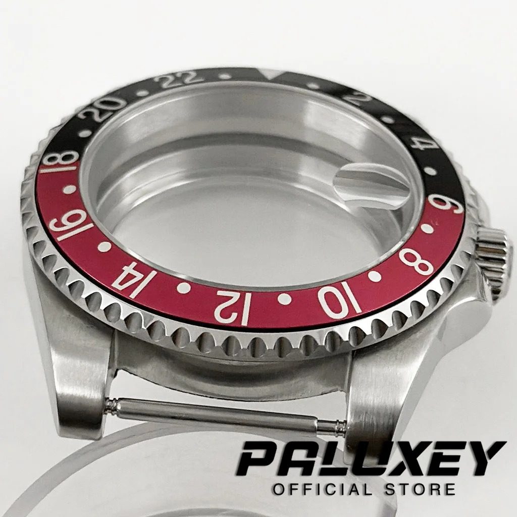 NH35 40 مللي متر إطار ريترو إدراج SUB GMT الحافة الياقوت كريستال ساعة القضية ل ​ NH34 NH35 NH36 NH38 ETA2824 حركة 28.5 ملم قرص