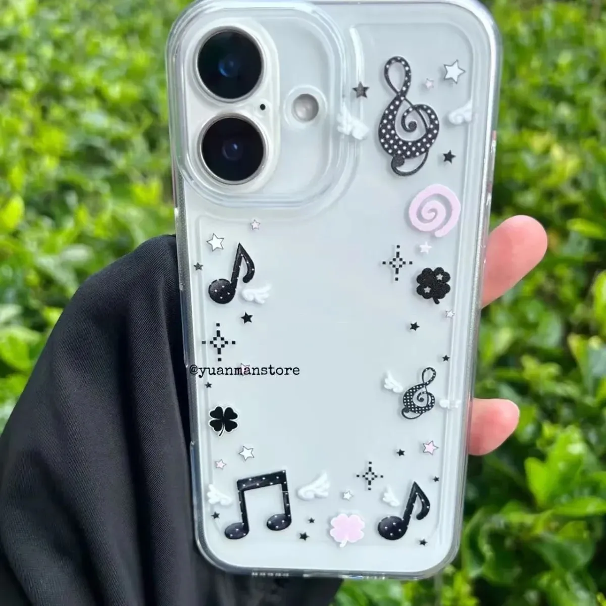 INS Musiknoten-Album Niedliche Handyhülle für Samsung A57 A07 A36 A26 A56 A16 A06 A55 A35 A25 A15 A54 A34 A24 A14 A13 A53 Transparente Hülle