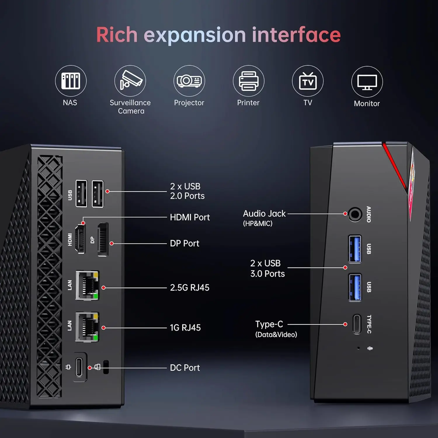 KAMRUI Mini PC para juegos AMD Ryzen7 5700U DDR4 16GB RAM 512GB SSD WiFi6 BT5.2 4K Windows 11 Pro Mini computadora de escritorio PC de trabajo