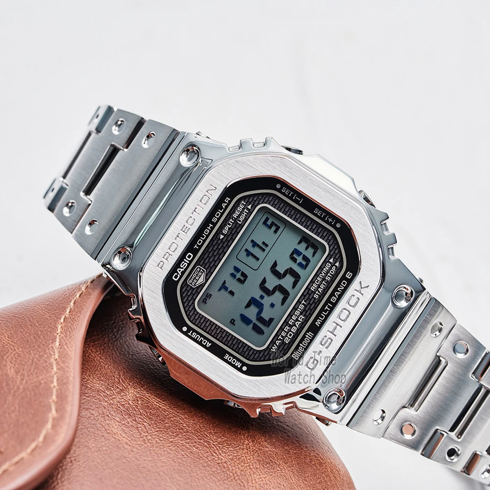 Casio watch for men g shock Light energy of small silver 200m Waterproof quartz men watch reloj casio hombre GMW-B5000D-1