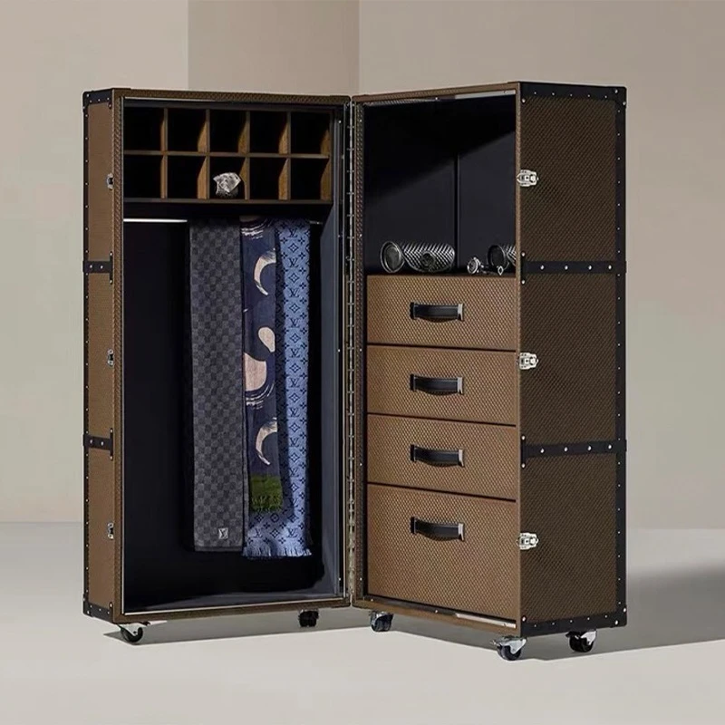 Removable jewelry cabinet High-end household suitcase type large-capacity storage cabinet