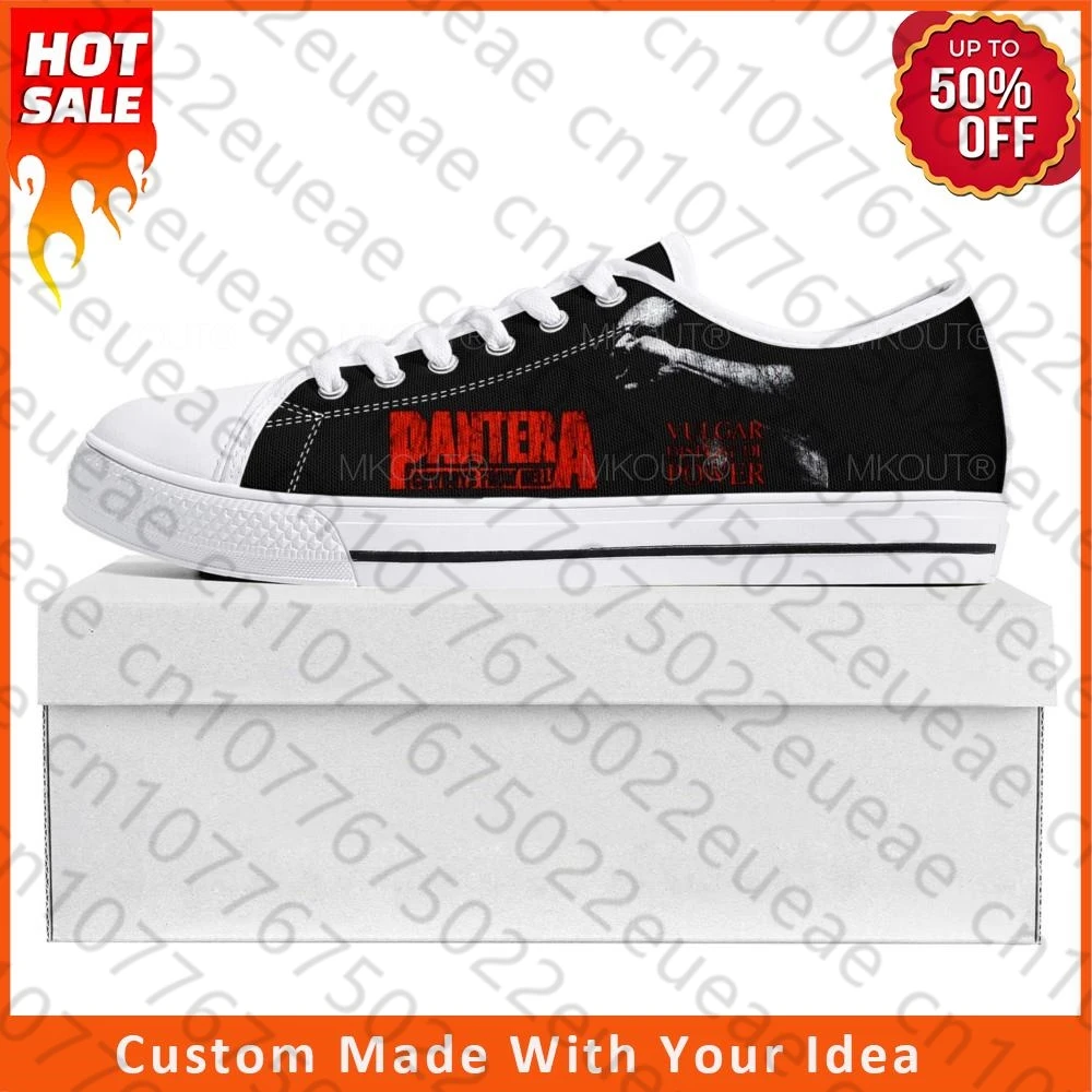 Pantera Metal Band Pop Low Top hochwertige Turnschuhe Herren Damen Teenager Leinwand Sneaker Prode Casual Paar Schuhe benutzer definierte Schuh