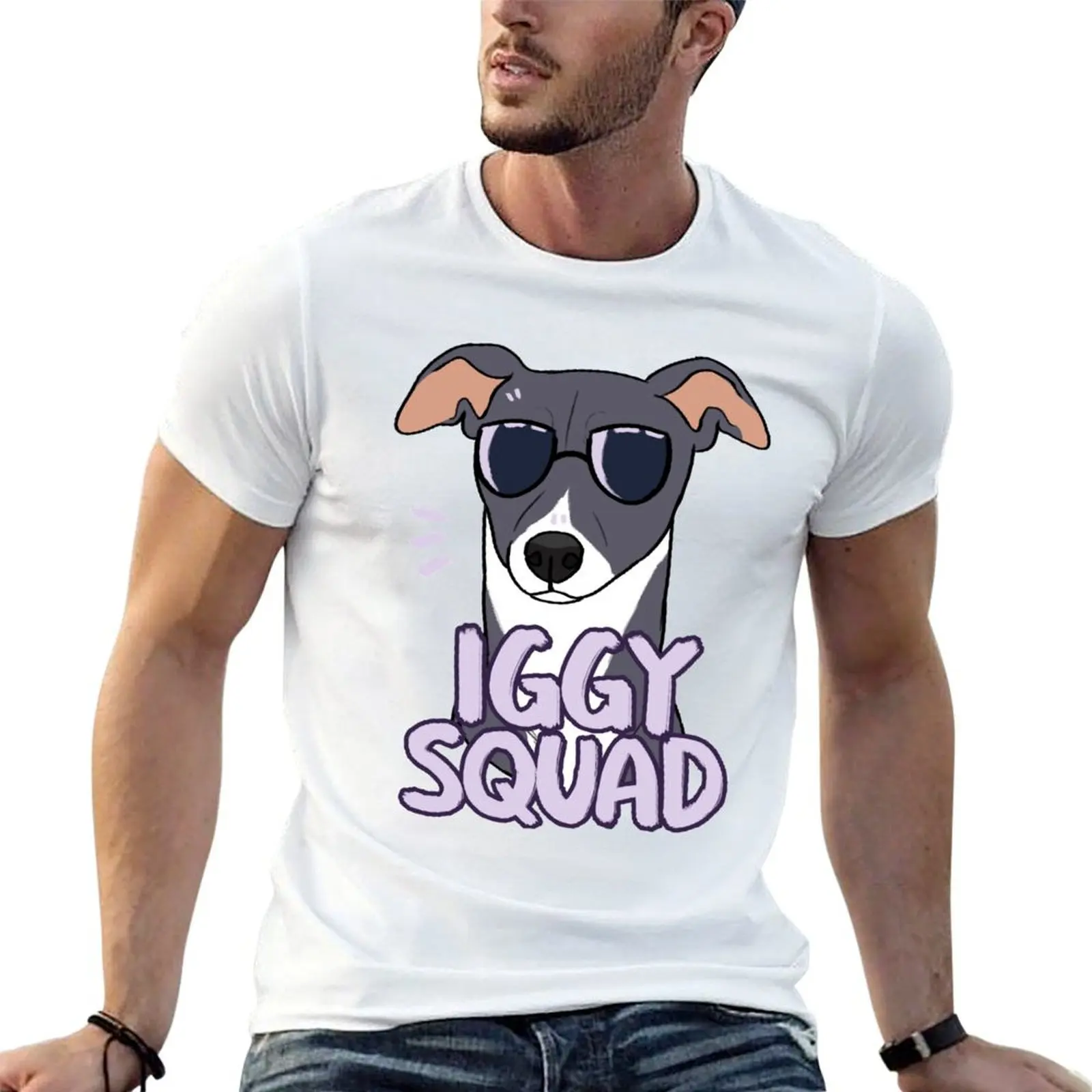 

T-Shirt men 100% graphic t IGGY (blue) shirt vintage for cotton shirts t SQUAD man