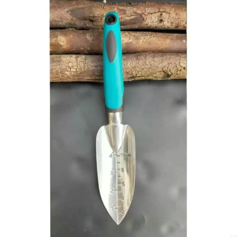 3Pcs Heavy Duty Garden Planting Shovel Tool Set Aluminum Measuring Shovel with Silicone Ergonomic Handle for Outdoor M4YD