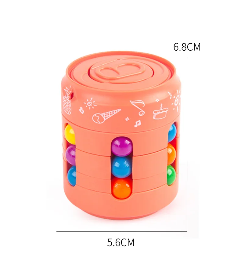 Neue 2 in 1 magische Bohnen Fingers pitze Spinner Spielzeug rotierende kleine magische Perlen Würfel Stress abbau Kinder Puzzle Dekompression Spielzeug